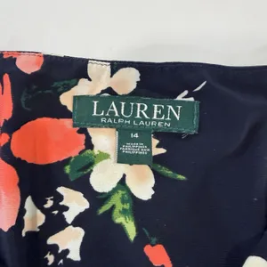 Ralph Lauren Blue Coral Floral Flutter Sleeve Stretch Sheath Dress Size 14 thumbnail 10