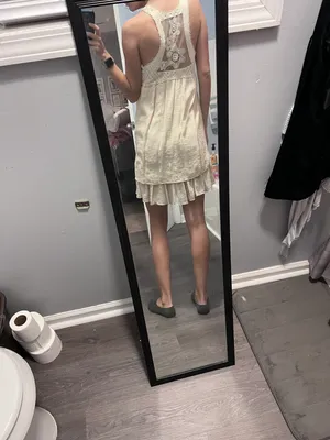 Off-White Flowy Dress thumbnail 3