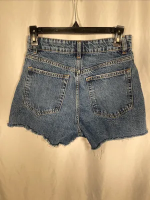 H&M Womens High Waist Denim Jean Shorts 4 thumbnail 3