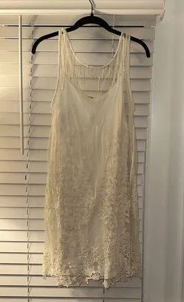 Free people lace white mini dress nwt thumbnail 1