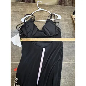 Mac Duggal Rhinestone Encrusted Side Slit Cami Bodycon Gown black 42002 Size 10 thumbnail 9