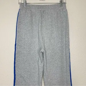 Women’s Side Stripe Fleece Straight Leg French Terry Pants, Sz Small thumbnail 8