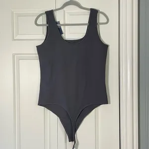 Abercrombie & Fitch Soft A&F Ribbed Bodysuit XXL Gray Charcoal Sleeveless NWT thumbnail 6