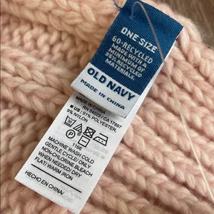 Old Navy Soft Pink Cable Knit Scarf thumbnail 3