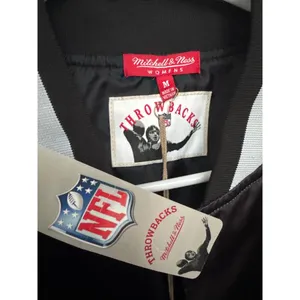 NWT NFL Mitchell & Ness Throwback Dallas cowboys satin varsity jacket black M thumbnail 9