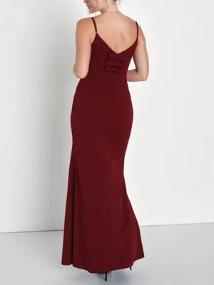 Lulus Eloquent Ease Burgundy Sleeveless Mermaid Maxi Dress Prom Party Size M thumbnail 2