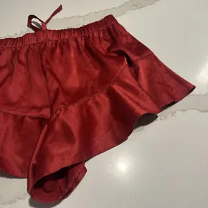 Victoria's Secret Red Pull On PJ Pajama Lounge Shorts Satin Sz Small S thumbnail 6