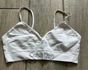 Calvin Klein white bralette thumbnail 1