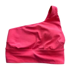 lululemon align asymmetrical bra‎ One shoulder Bra Size 4 Pink thumbnail 1