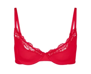 SKIMS fits everybody lace unlined Demi bra thumbnail 4