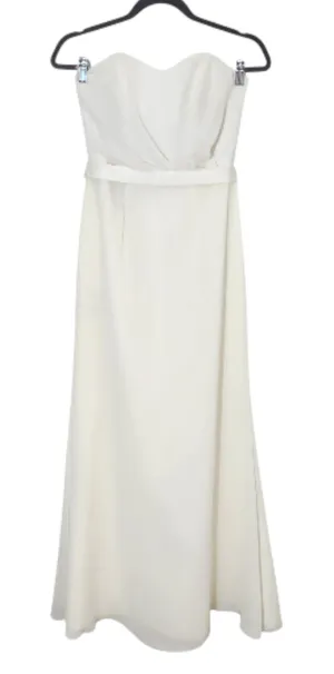 White by Vera Wang Ivory Strapless Formal Dress Size 4 thumbnail 1
