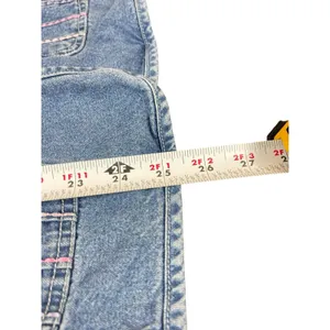 VTG Y2K Denim & Co M Blue Denim Jean Jacket Embroidered Pockets Snap Up Front thumbnail 7