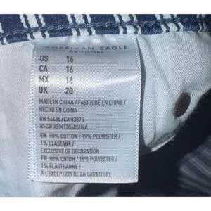 New American Eagle High Rise Shortie Shorts Nautical Striped Women's‎ 16 Stretch thumbnail 8