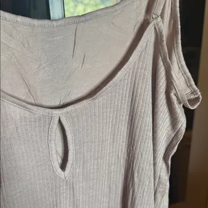 NIP Victoria’s Secret Taupe Ribbed Slip Dress Mini Chemise Size Large thumbnail 6