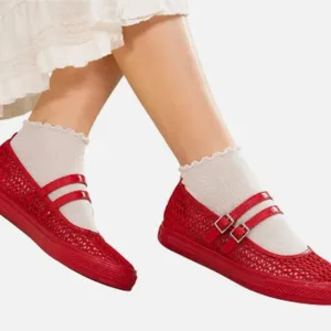 NEW Converse Chuck Taylor All Star Dainty Mary Jane Knit Women Red A16568C 10.5 thumbnail 1