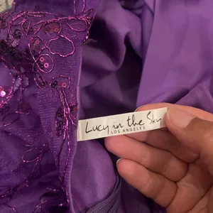 Lucy‎ in the Sky Floral Mesh Dress in Purple L thumbnail 11