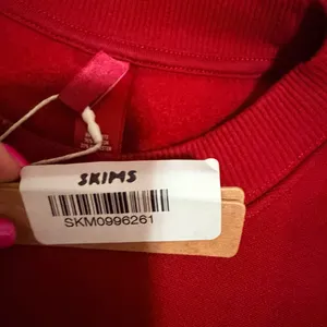 NWT SKIMS SOLD OUT RARE women cotton fleece classic Crewneck sz medium in brick thumbnail 7