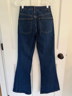Cotton On‎ Original Flare Jeans High Rise Dark Wash Stretch Denim Size 4 thumbnail 3