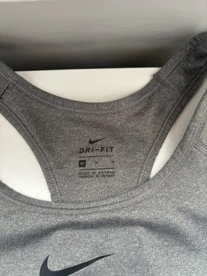 Grey Nike Sports Bra Dri-Fit Racerback thumbnail 3