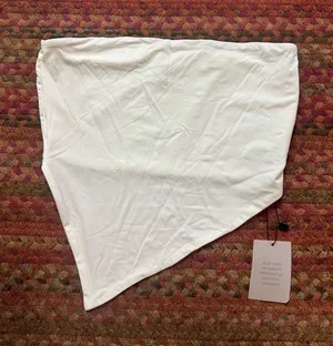 NWT superdown White Asymmetrical TUBE TOP STRAPLESS STRETCH thumbnail 1