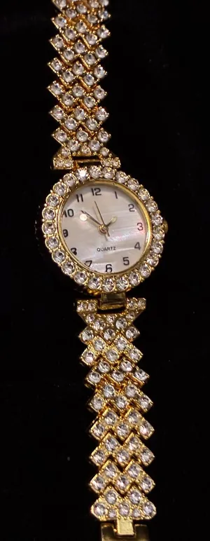 Women's Gold Tone Quartz Dress Watch with Sparkling Rhinestone Crystals thumbnail 1