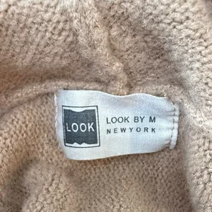 Tan Cowl Neck Poncho Merino Wool Blend‎ One Size Asymmetrical Boho thumbnail 3