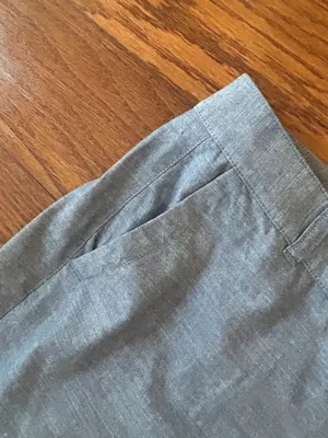 Talbots Chambray Casual Pants Trousers Size 12 Petite Preppy Minimalist Straight thumbnail 7