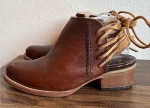 Freebird by Steven Jojo Brown Leather Ankle Boots thumbnail 1