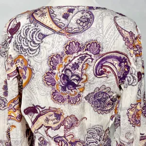 Band Of The Free New Paisley Lace V-Neck Balloon Sleeve Crop Top Size Small thumbnail 14