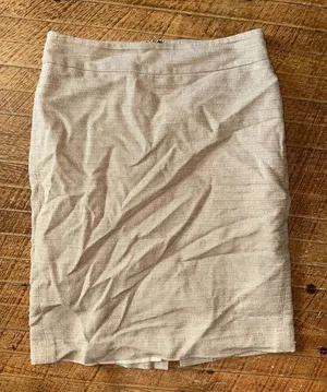 Ann Taylor brown textured business casual 0 pencil skirt thumbnail 1