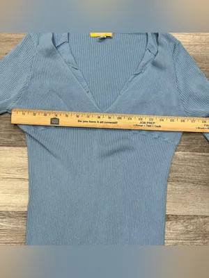 Urban Outfitters Light Blue Ribbed Knit Dress Size XL thumbnail 9