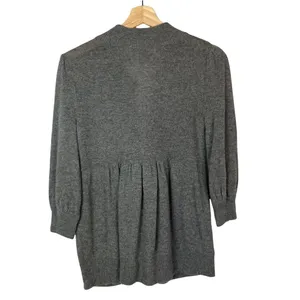 Aqua Y2K Gray Knit‎ Babydoll Button Down Cardigan Sweater XS thumbnail 2