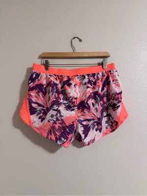Under Armour Neon Coral & Purple Abstract Athletic Shorts thumbnail 3
