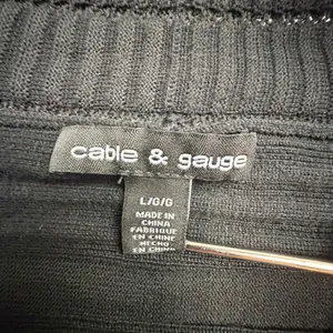 Cable & Gauge Black Open Front Cardigan Size L thumbnail 2