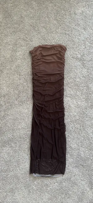 SheIn Brown Maxi Strapless Dress thumbnail 6