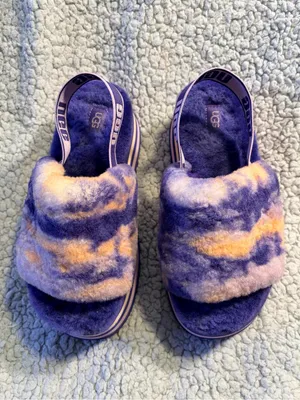 UGG Women's Disco Marble Slide Sandals Violet Night Size 7 Excellent Condition. thumbnail 5