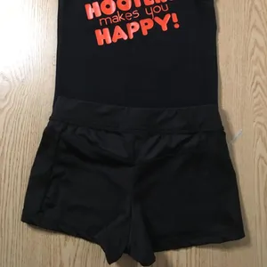 B64 #28 Womens Hooters Girl Uniform Tank Top & Shorts Black Size Xs/Xxs thumbnail 9