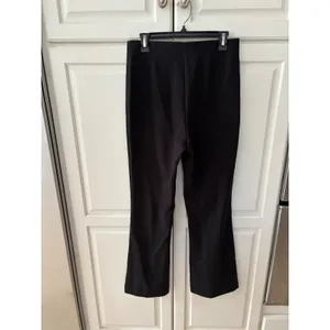 Zara Black Front Seam‎ Stretch Trousers Elastic Waist Flare Leg Pants thumbnail 3