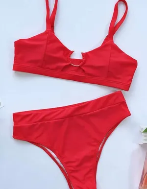 Red Bikini Shein thumbnail 1