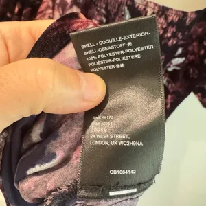 Urban Outfitters Floral Velvet Mini Dress Purple Black Puff Sleeve Smocked Small thumbnail 6