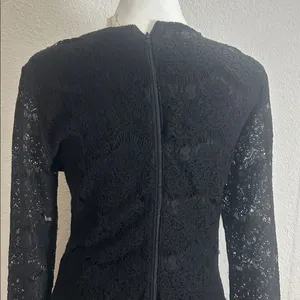 Xhilaration Women Black Lace Long Sleeve Dress Size M LACE thumbnail 5