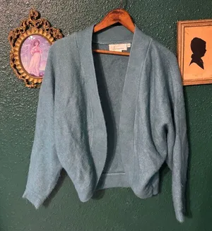 Anthropologie Blue Shrug Cardigan Sz One Size thumbnail 1