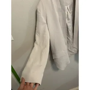 Quince Open Front Blazer Beige Size Small Minimalist Career Chic Sleek Business thumbnail 4