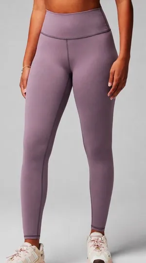 Fabletics Define‎ High-Waisted PowerHold Leggings Size Large Plum Cactus Yoga thumbnail 1