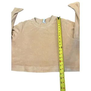 & Other Stories Terry Cotton Boxy Crewneck Sweatshirt Beige Womens Size Medium thumbnail 7