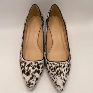 J.Crew Collection Made in Italy Calf Hair Animal Print Kitten Heel Pumps Size 7 thumbnail 3