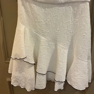 HALSTON HERITAGE Ruffled Asymmetric One-Shoulder Mini Dress White Size 4 NEW thumbnail 4