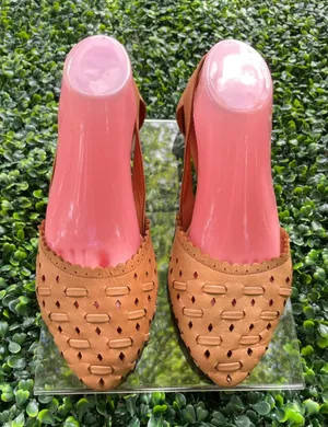 Spring Step Women's Woven Pointed-Toe Flats in Tan thumbnail 1