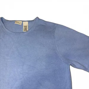 L.L.Bean Women's Size M Reg Light Blue Cotton Top Tshirt Size Medium 1% Elastane thumbnail 2
