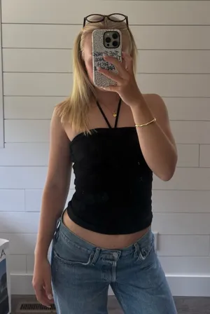 Aritzia TNA Black Halter Neck Tank Top  thumbnail 1